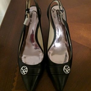 Coach black slingbacks